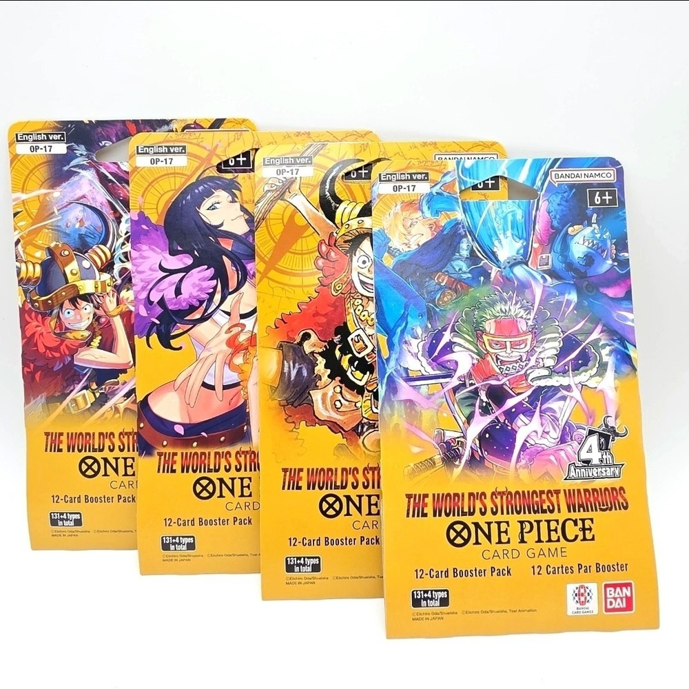 OP17 One Piece World's Strongest Warriors English Sleeved Booster Pack Art Set